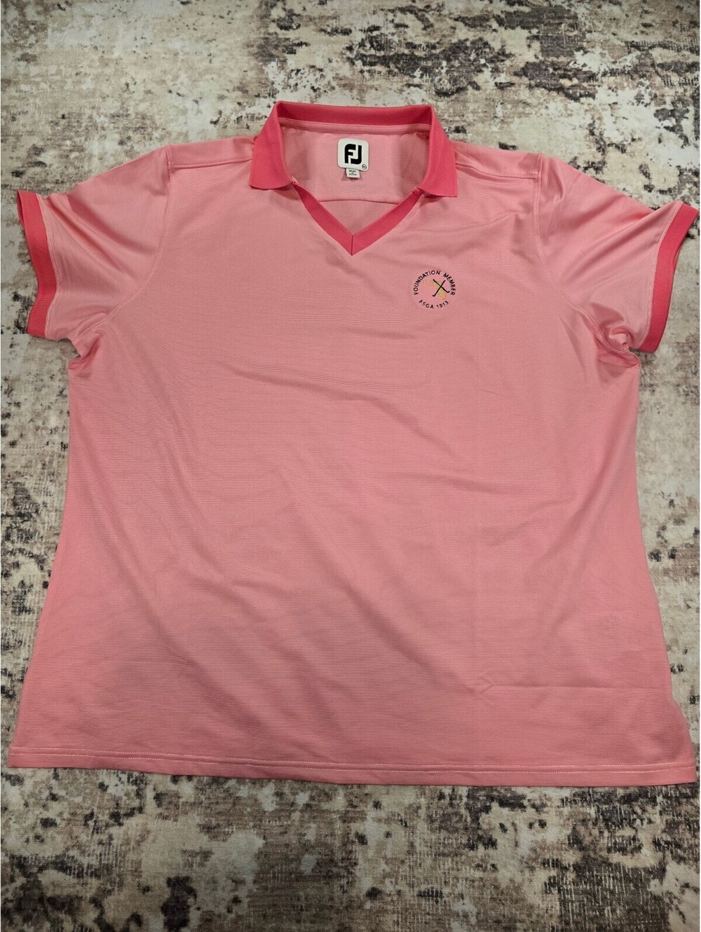 FootJoy Foundation Member FSCA 1913 Pink Golf Polo Shirt Size 2XL